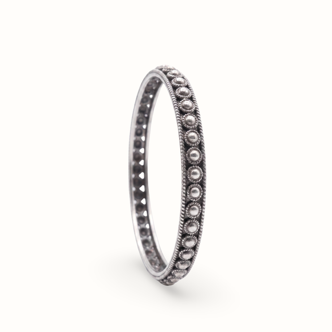 Dot Obsession — Boondi Kada in Oxidised Silver