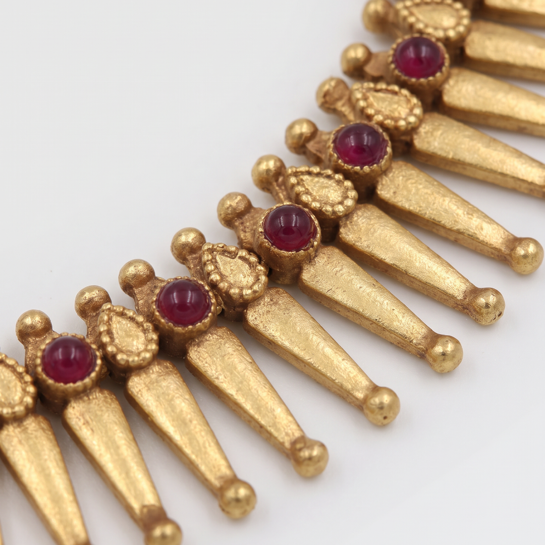 Front Row — Spike Fringe Haar in Gold Plated Silver