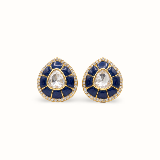 Quietly Loud — Motif Stud Earrings in Gold Plated Silver