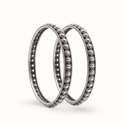 Dot Obsession — Boondi Kada in Oxidised Silver