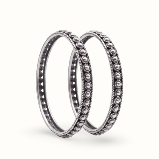 Dot Obsession — Boondi Kada in Oxidised Silver