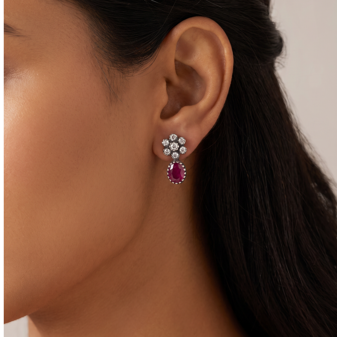 Nine Lives — Navratna Haar in Oxidised Silver