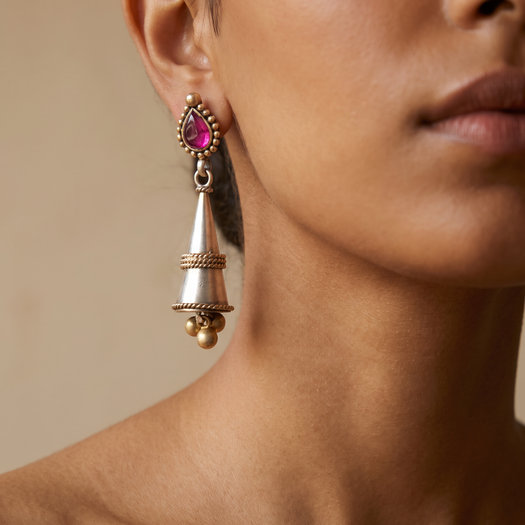 Stick With It — Kulfi Jhumka in Dual Tone Silver