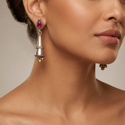 Stick With It — Kulfi Jhumka in Dual Tone Silver
