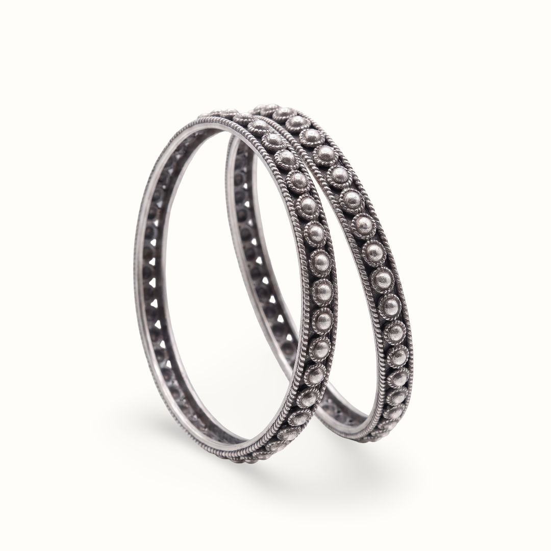Dot Obsession — Boondi Kada in Oxidised Silver