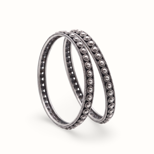 Dot Obsession — Boondi Kada in Oxidised Silver