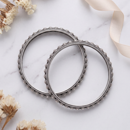 Dot Obsession — Boondi Kada in Oxidised Silver