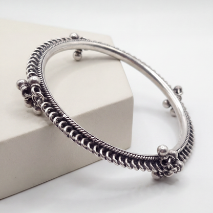 Wrist Business — Ghungroo Bangle in Oxidised Silver