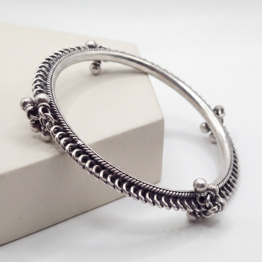 Wrist Business — Ghungroo Bangle in Oxidised Silver
