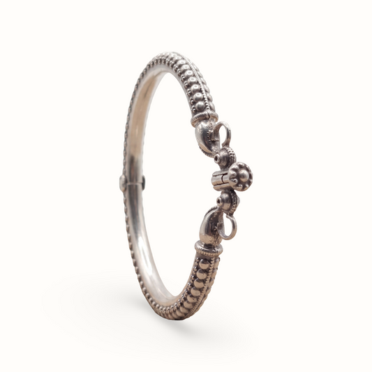 Trunk Call — Hathi Soond Pacheli Bangle in Oxidised Silver