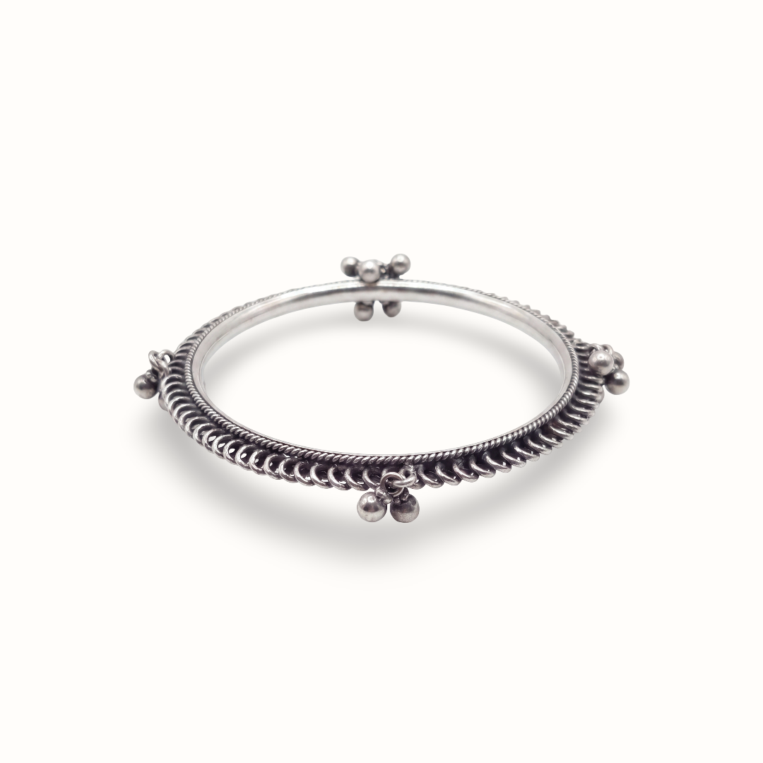 Wrist Business — Ghungroo Bangle in Oxidised Silver