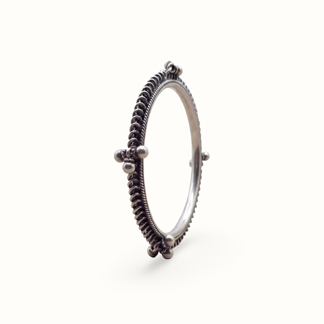 Wrist Business — Ghungroo Bangle in Oxidised Silver