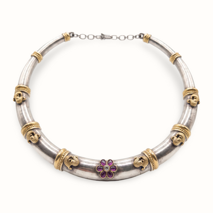 Collar Season — Pushp Hansli in Dual Tone Oxidised Silver