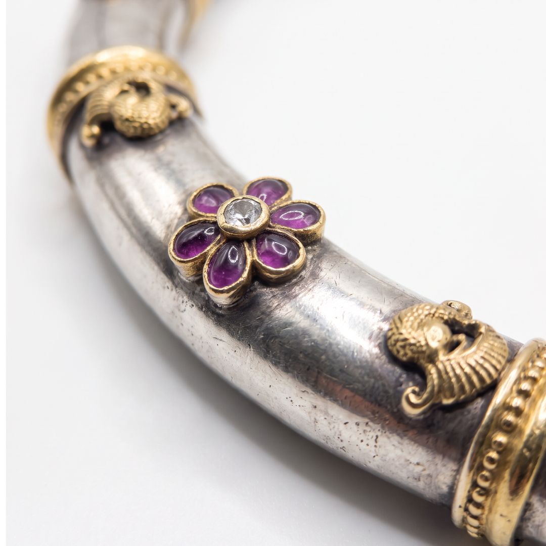 Collar Season — Pushp Hansli in Dual Tone Oxidised Silver