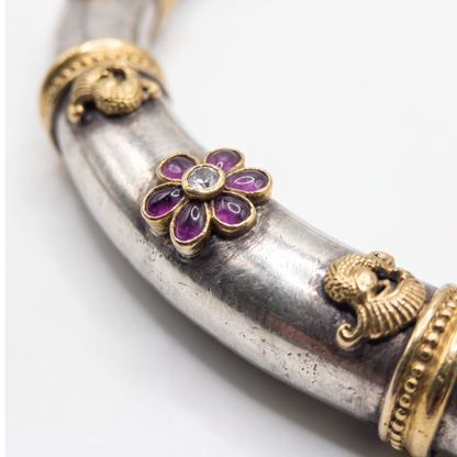 Collar Season — Pushp Hansli in Dual Tone Oxidised Silver
