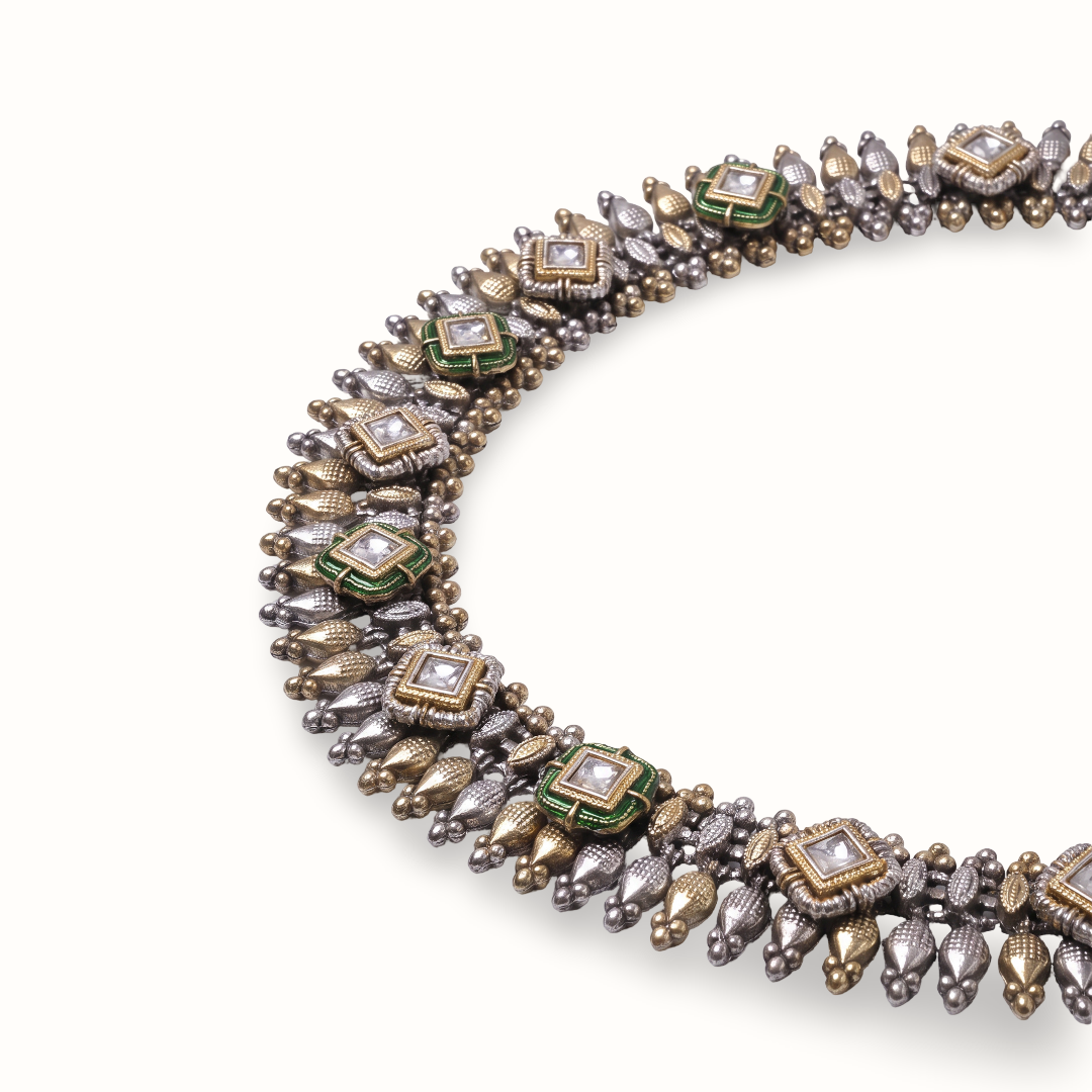 Wear It Loud — Kundan Payal in Dual Tone Oxidised Silver
