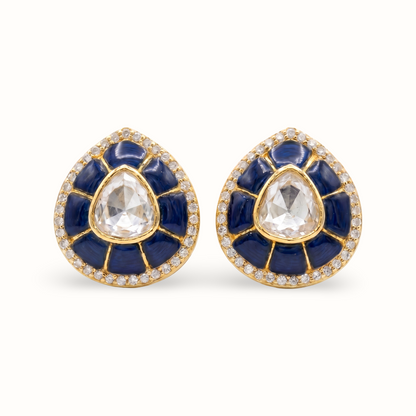 Quietly Loud — Motif Stud Earrings in Gold Plated Silver