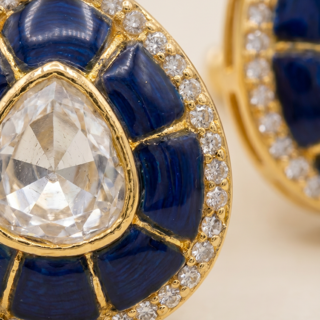 Quietly Loud — Motif Stud Earrings in Gold Plated Silver